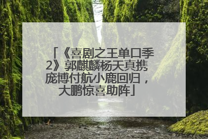 《喜剧之王单口季2》郭麒麟杨天真携庞博付航小鹿回归，大鹏惊喜助阵