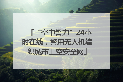 “空中警力”24小时在线，警用无人机编织城市上空安全网