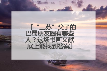 “三苏”父子的巴蜀朋友圈有哪些人？这场书画文献展上能找到答案