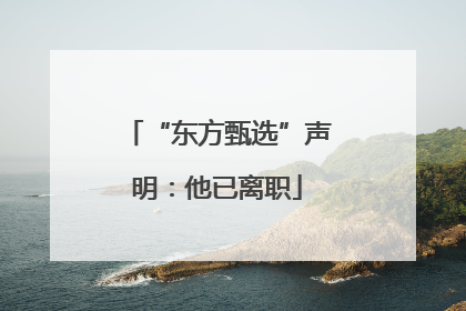 “东方甄选”声明：他已离职