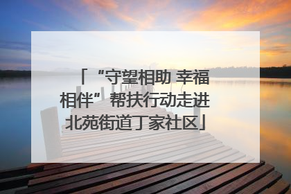 “守望相助 幸福相伴”帮扶行动走进北苑街道丁家社区