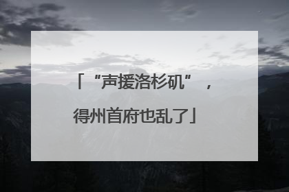 “声援洛杉矶”，得州首府也乱了