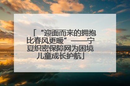 “迎面而来的拥抱比春风更暖”——宁夏织密保障网为困境儿童成长护航