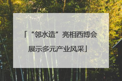 “邻水造”亮相西博会 展示多元产业风采