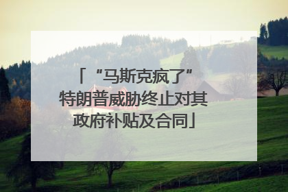 “马斯克疯了” 特朗普威胁终止对其政府补贴及合同