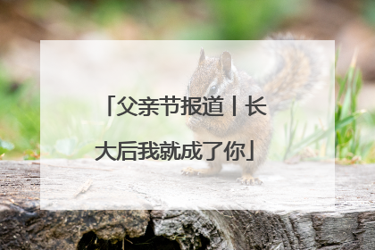 父亲节报道丨长大后我就成了你