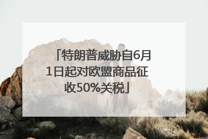 特朗普威胁自6月1日起对欧盟商品征收50%关税