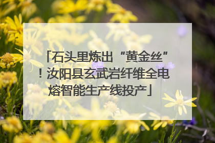 石头里炼出“黄金丝”！汝阳县玄武岩纤维全电熔智能生产线投产