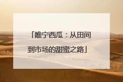 睢宁西瓜：从田间到市场的甜蜜之路