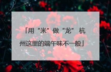 用“米”做“龙” 杭州这里的端午味不一般