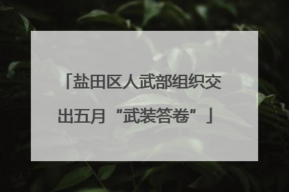 盐田区人武部组织交出五月“武装答卷”