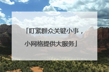 盯紧群众关键小事，小网格提供大服务