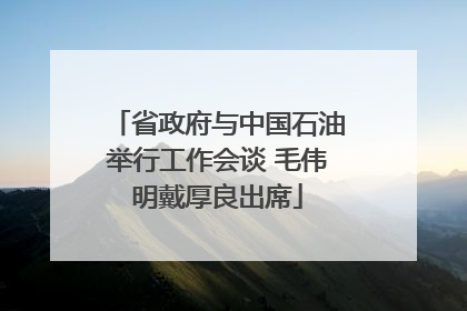 省政府与中国石油举行工作会谈 毛伟明戴厚良出席