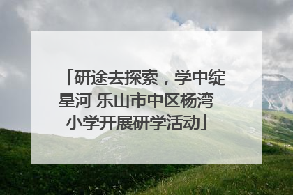 研途去探索，学中绽星河 乐山市中区杨湾小学开展研学活动