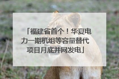 福建省首个！华夏电力一期机组等容量替代项目月底并网发电