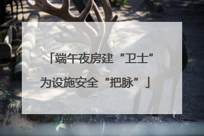 端午夜房建“卫士”为设施安全“把脉”