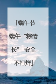 端午节｜端午“粽情长” 安全不打烊