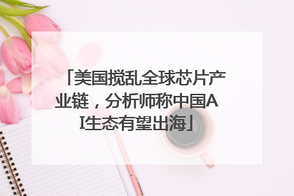 美国搅乱全球芯片产业链，分析师称中国AI生态有望出海