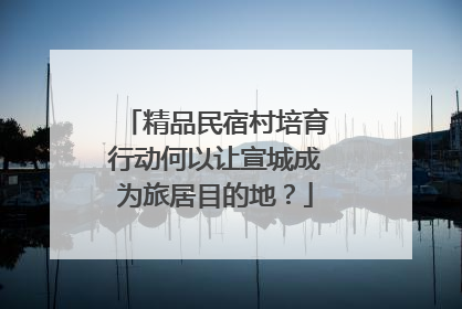 精品民宿村培育行动何以让宣城成为旅居目的地？