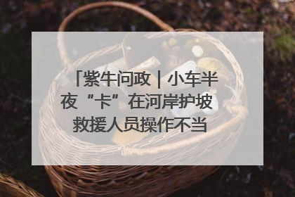 紫牛问政｜小车半夜“卡”在河岸护坡 救援人员操作不当致小车翻下河，然后直接走人了