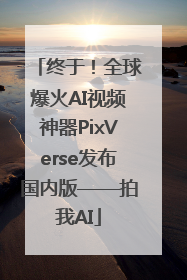 终于！全球爆火AI视频神器PixVerse发布国内版——拍我AI