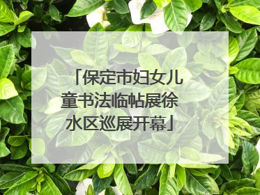 保定市妇女儿童书法临帖展徐水区巡展开幕