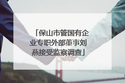保山市管国有企业专职外部董事刘燕接受监察调查