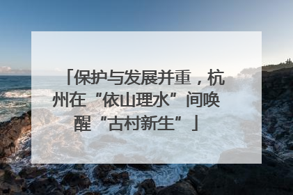 保护与发展并重，杭州在“依山理水”间唤醒“古村新生”