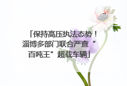 保持高压执法态势！淄博多部门联合严查“百吨王”超载车辆