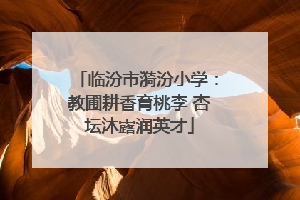 临汾市漪汾小学：教圃耕香育桃李 杏坛沐露润英才