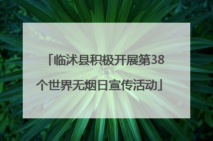 临沭县积极开展第38个世界无烟日宣传活动