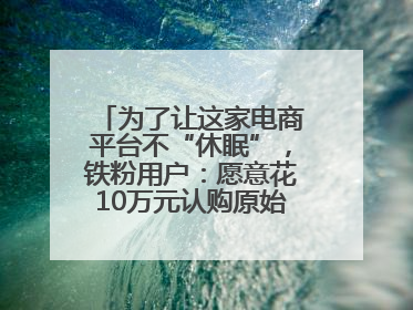 为了让这家电商平台不“休眠”，铁粉用户：愿意花10万元认购原始股“应援”