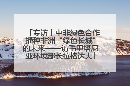 专访丨中非绿色合作播种非洲“绿色长城”的未来——访毛里塔尼亚环境部长拉格达夫