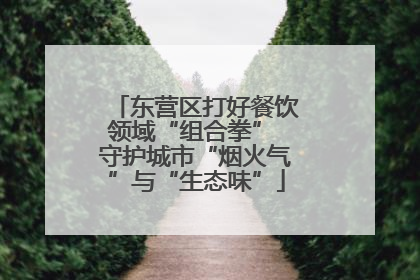 东营区打好餐饮领域“组合拳” 守护城市“烟火气”与“生态味”