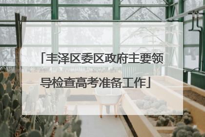 丰泽区委区政府主要领导检查高考准备工作