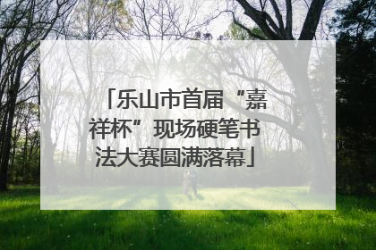 乐山市首届“嘉祥杯”现场硬笔书法大赛圆满落幕