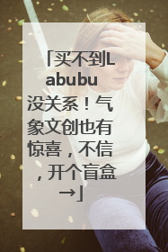 买不到Labubu没关系！气象文创也有惊喜，不信，开个盲盒→