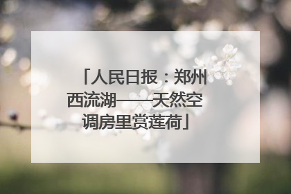 人民日报：郑州西流湖——天然空调房里赏莲荷