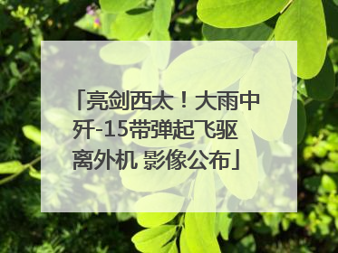 亮剑西太！大雨中歼-15带弹起飞驱离外机 影像公布