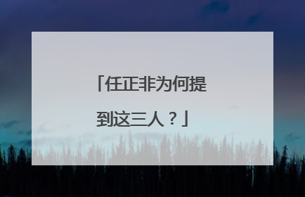 任正非为何提到这三人？