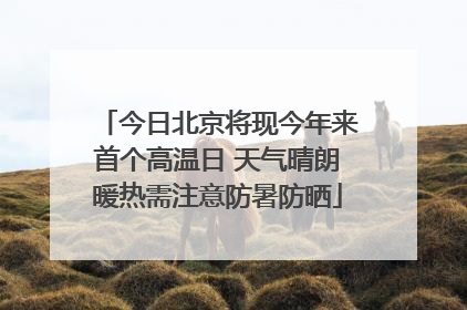 今日北京将现今年来首个高温日 天气晴朗暖热需注意防暑防晒