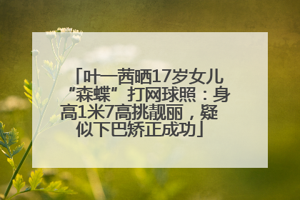 叶一茜晒17岁女儿“森蝶”打网球照：身高1米7高挑靓丽，疑似下巴矫正成功