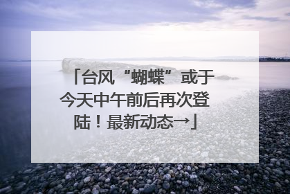 台风“蝴蝶”或于今天中午前后再次登陆！最新动态→