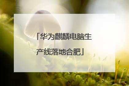 华为麒麟电脑生产线落地合肥