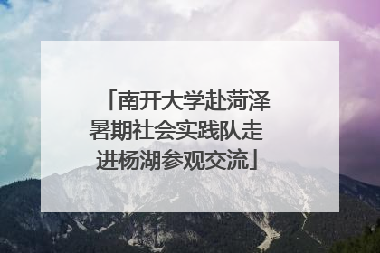 南开大学赴菏泽暑期社会实践队走进杨湖参观交流