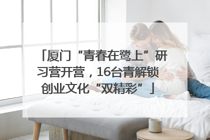 厦门“青春在鹭上”研习营开营，16台青解锁创业文化“双精彩”