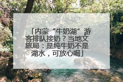 内蒙“牛奶湖”游客排队接奶？当地文旅局：是纯牛奶不是湖水，可放心喝