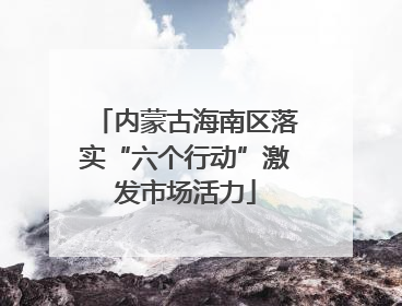 内蒙古海南区落实“六个行动”激发市场活力