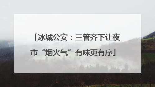 冰城公安：三管齐下让夜市“烟火气”有味更有序