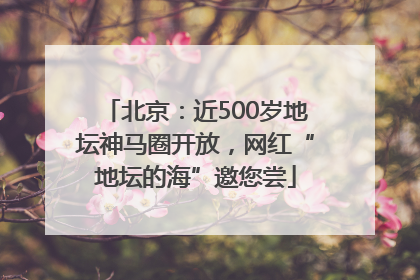 北京：近500岁地坛神马圈开放，网红“地坛的海”邀您尝